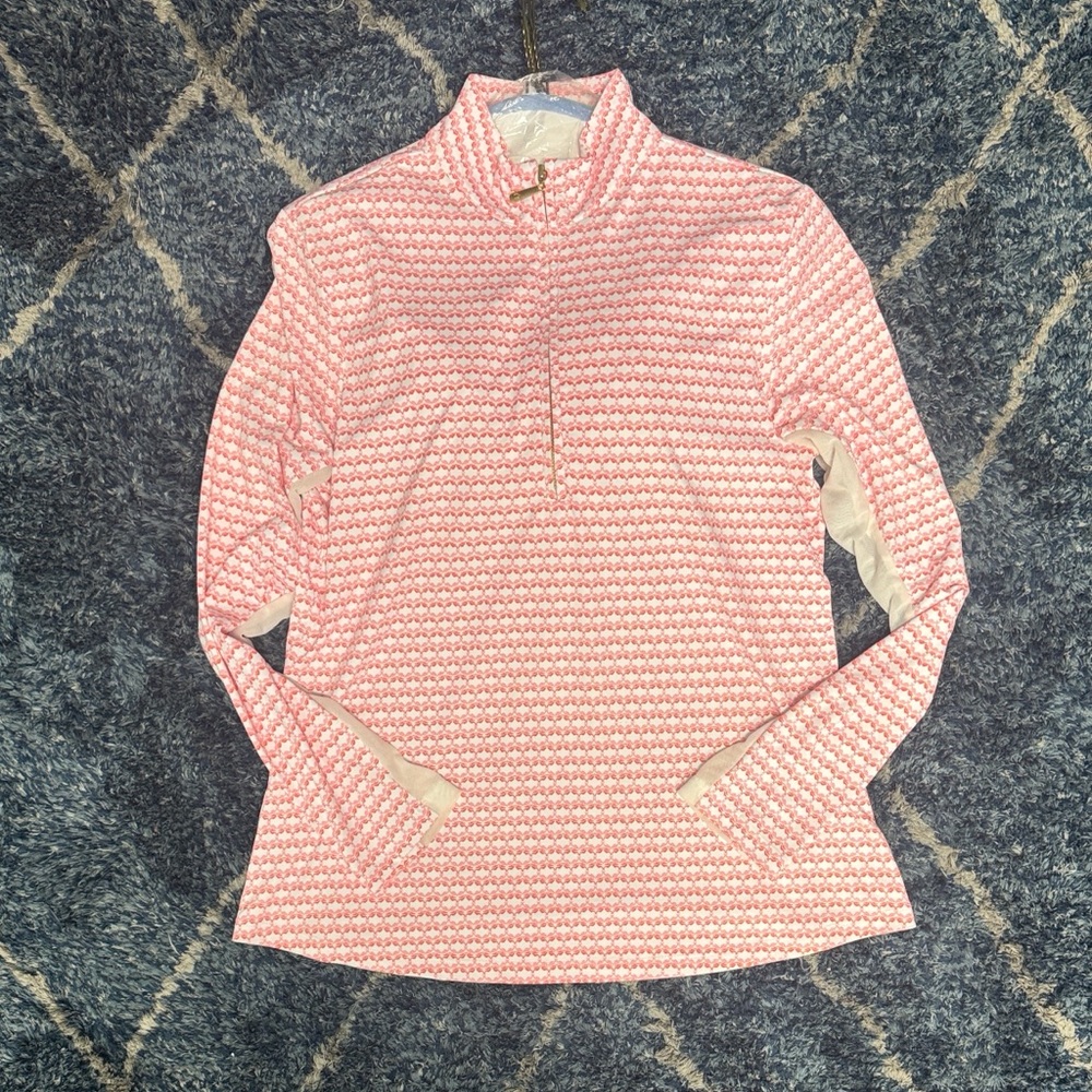 Cabana life X Talbots Women's Pink Patterned long sleeve Top